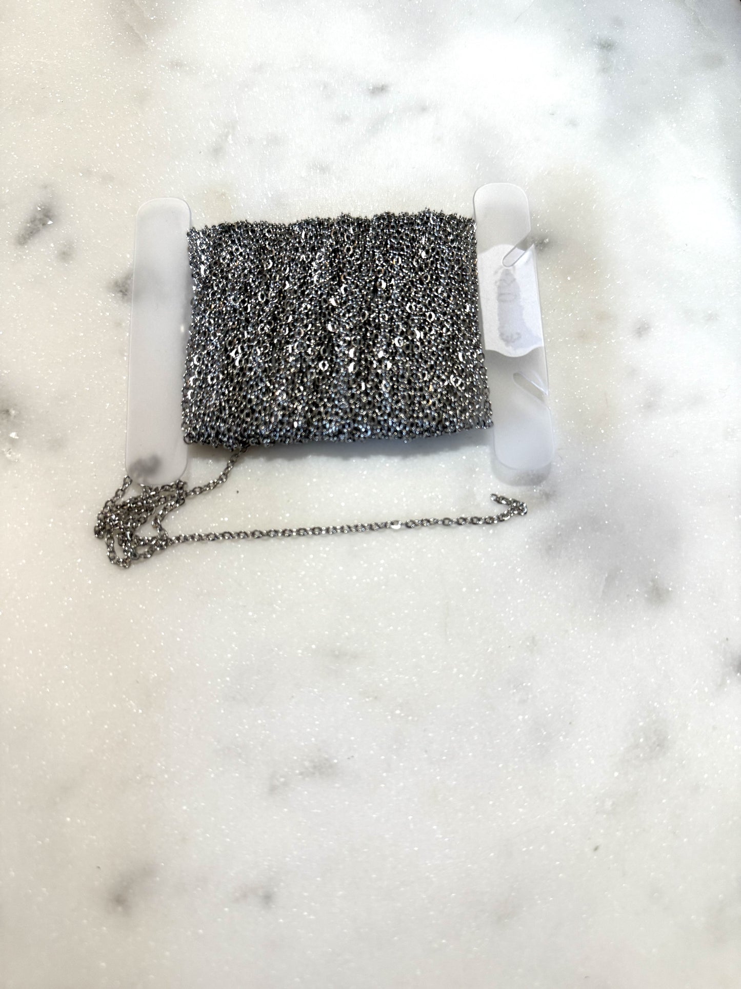 zilveren dunne ketting ( prijs per 10cm )