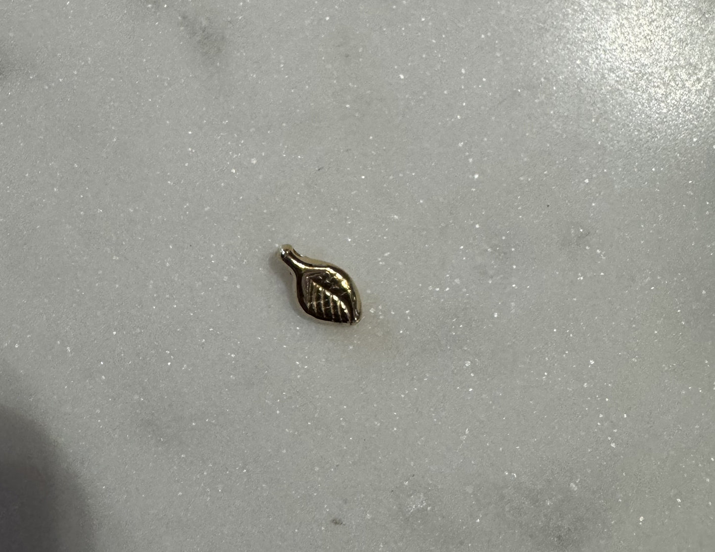 klein acryl blaadje in goud