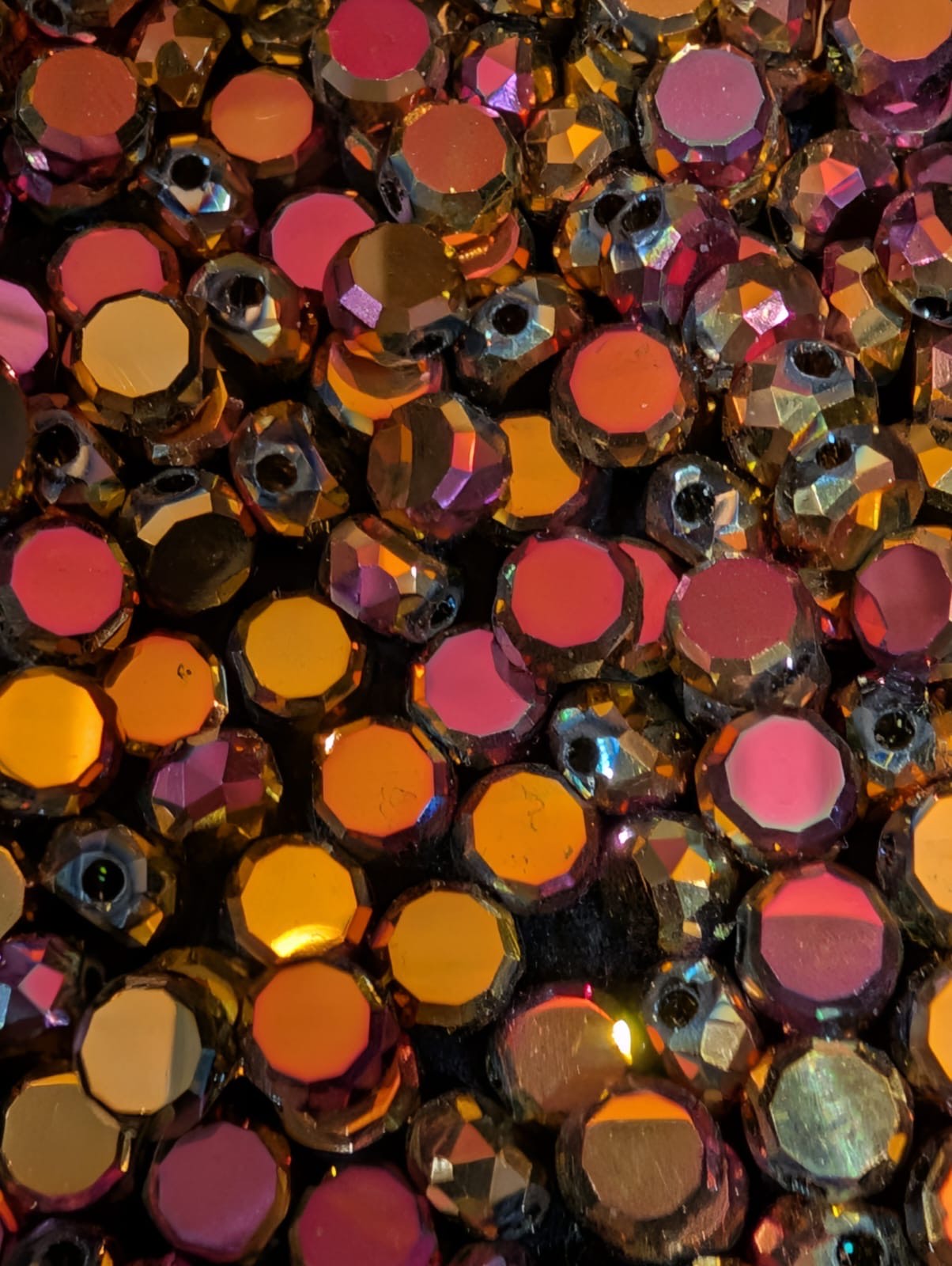 Mooie roze/oranje glas kralen