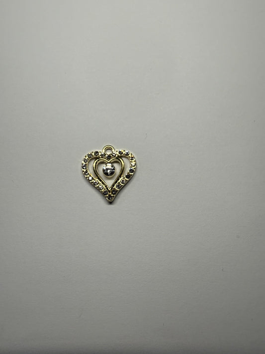 gouden hart met steentjes