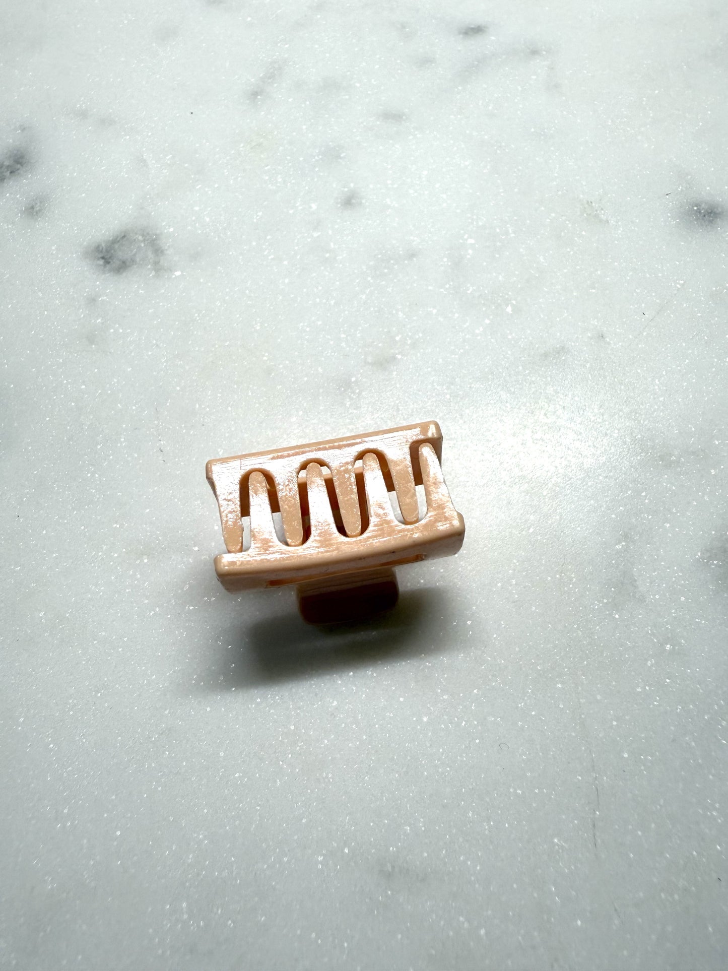 haarklem glanzend oranje/zalm