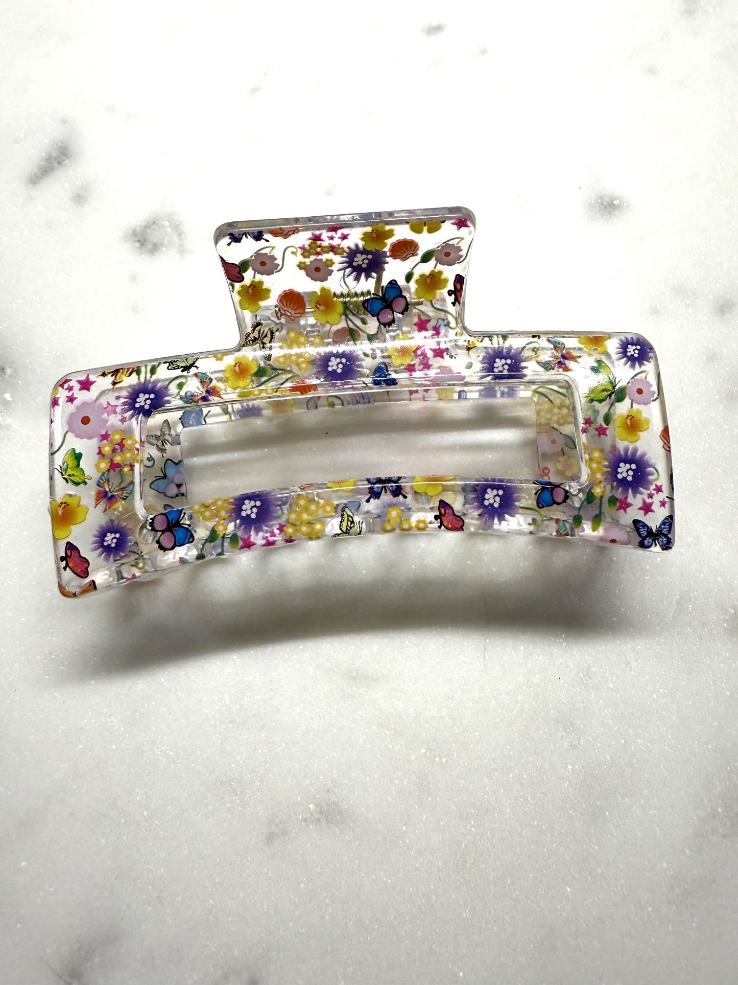 haarklem bloemen en vlinders