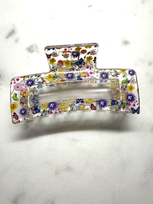 haarklem bloemen en vlinders