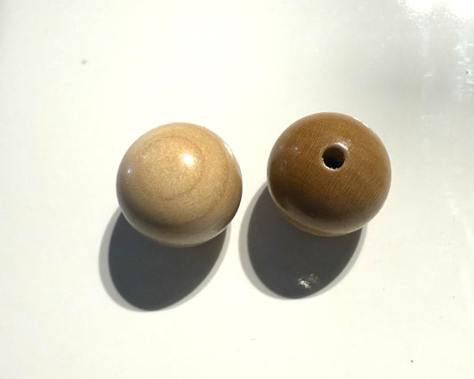 Beige houten kraal 10mm