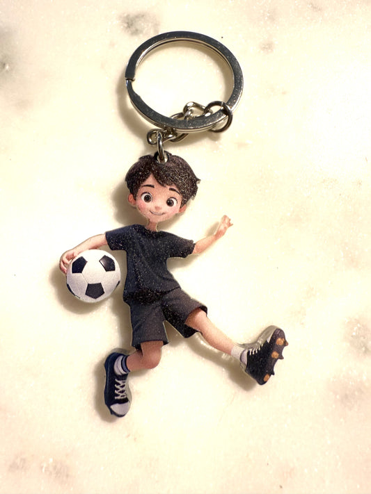 Voetballer sleutelhanger