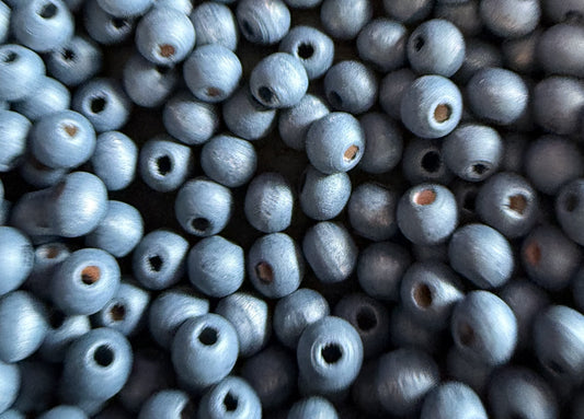 donker blauwe houten kraal