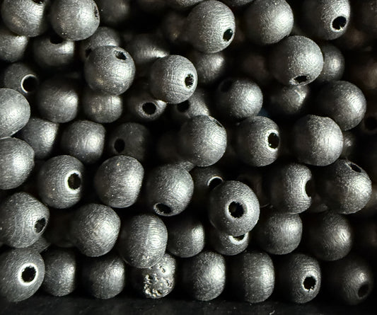 zwart matte houten kraal