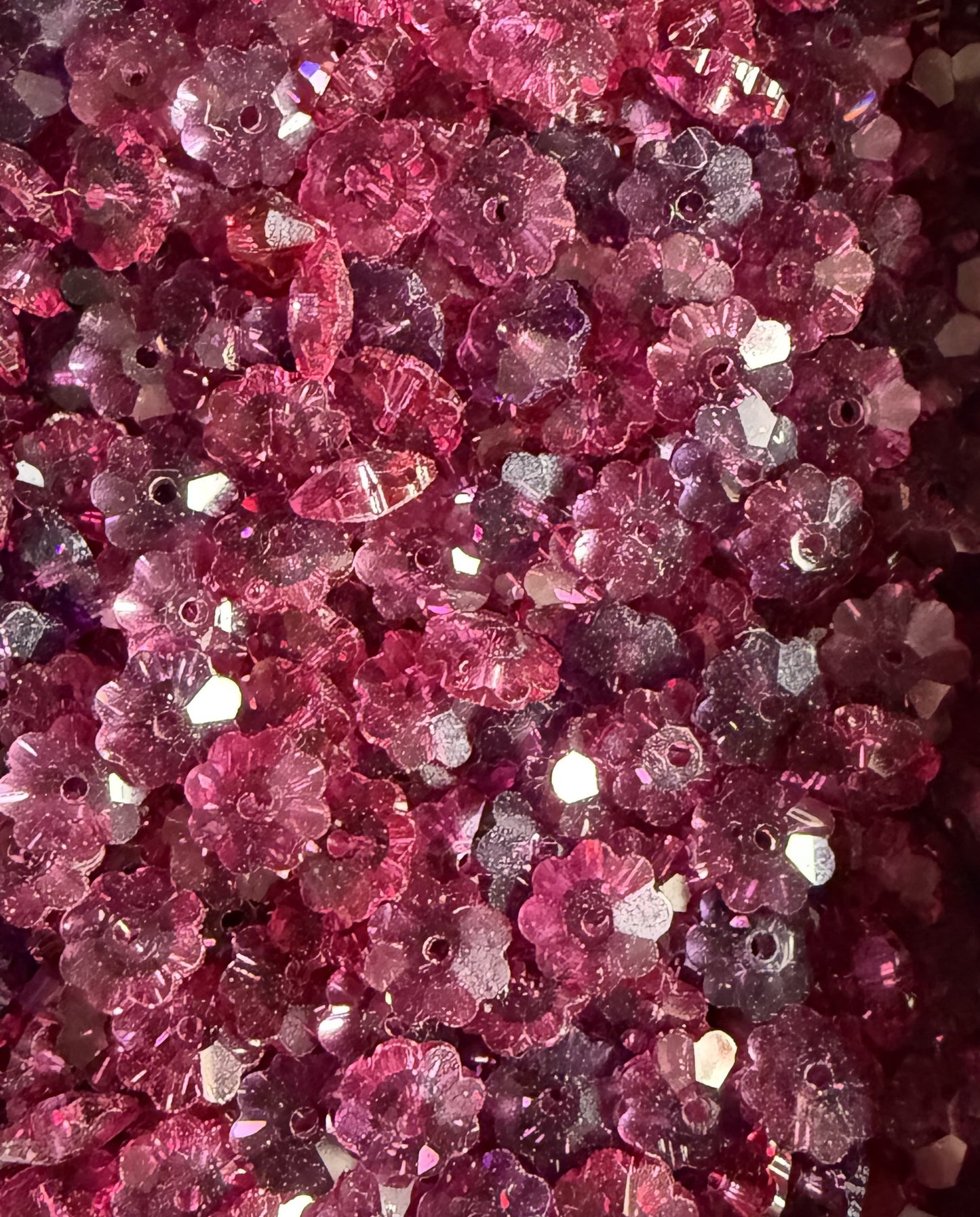 paarse bloemetjes schijf Swarovski