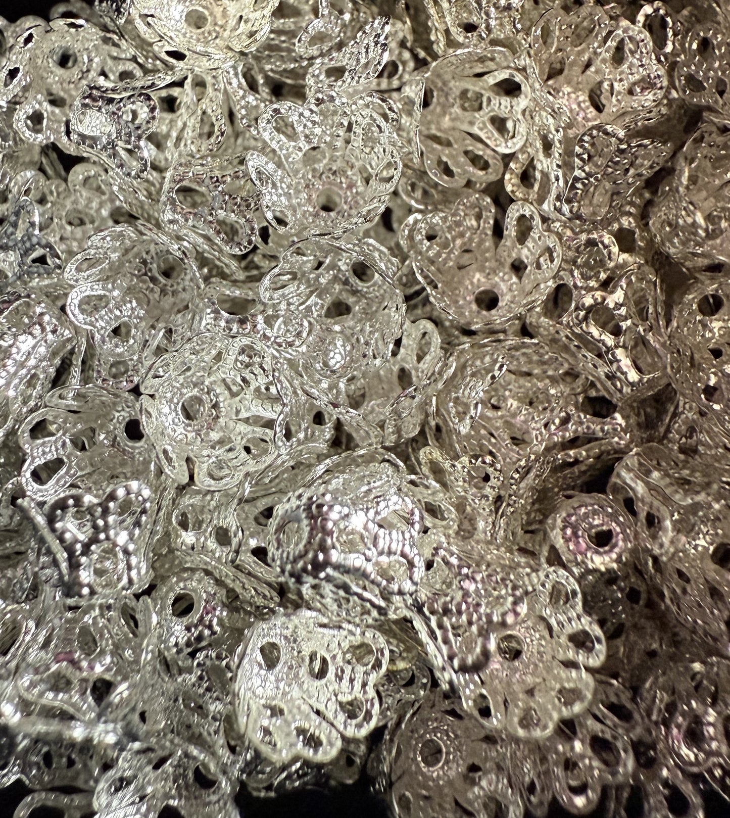 eindkapje zilver kleur/metaal