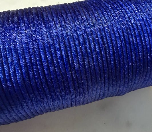 Satijnkoord marineblauw ( prijs is per meter )