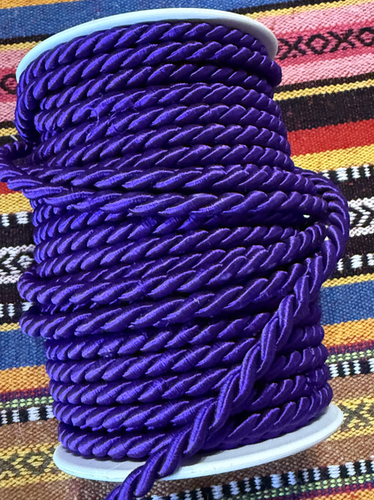 Gevlochten koord paars