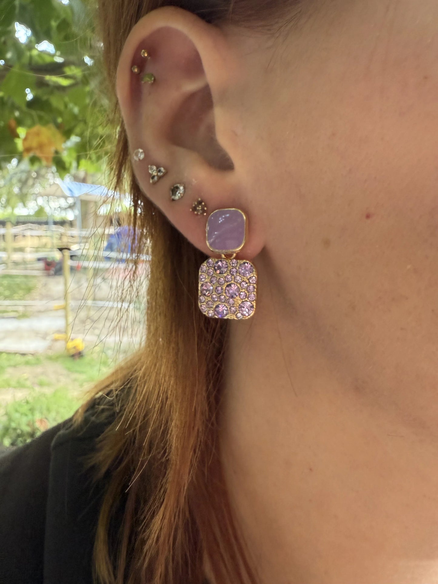 Purple earring